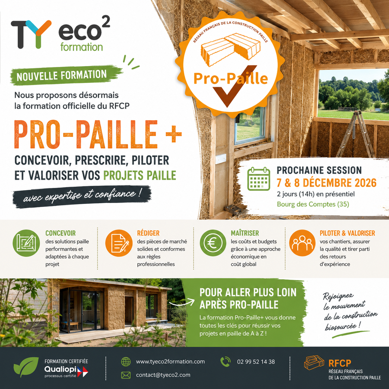 🌾 Vous êtes déjà formé·e Pro-Paille ? Passez à l’étape suivante avec Pro-Paille+ !