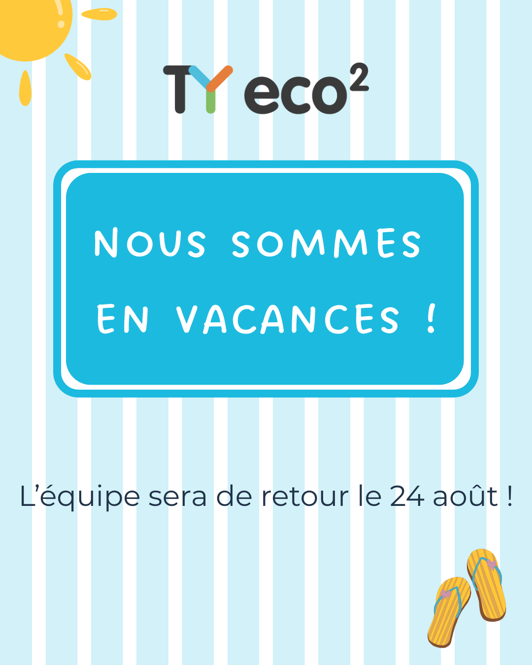 TY éco² part en vacances !